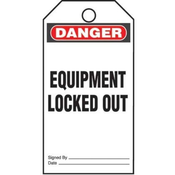 Panduit Plastic Tag, 'Danger Equipment Locked Ou PVT-96